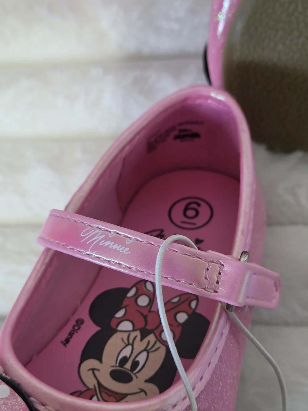 Disney Pink Minnie Glitter Mary Jane Shoes for Kids